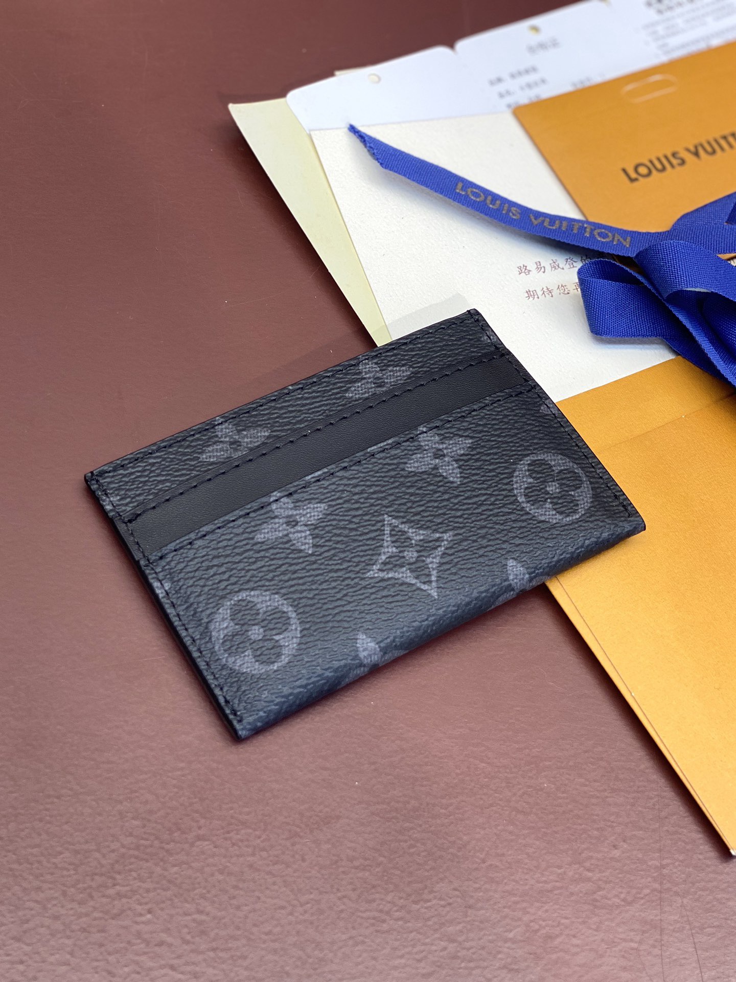LV Monogram Eclipse Porte-Cartes Double Card Holder M62170 - Image 2