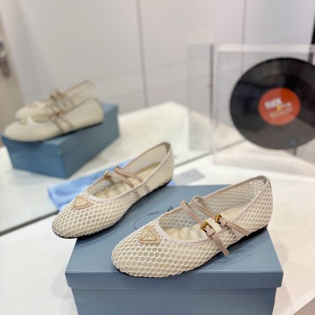 Prada Macramé mesh Mary Jane flats - Image 1