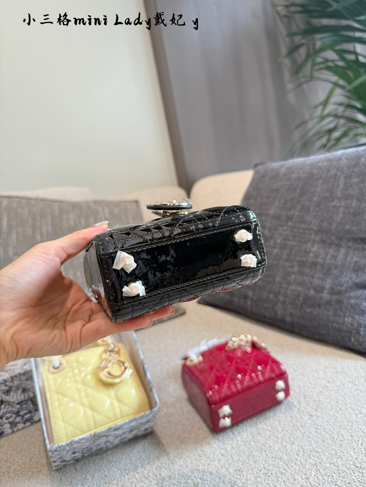 Dior Mini Lady Bag - Lacquered Calfskin - Image 6