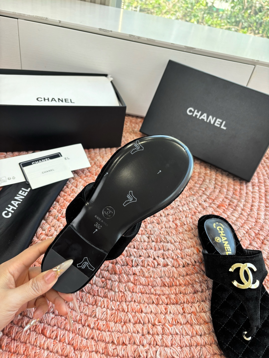 Chanel CC Logo Thong Sandals - Image 15