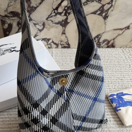 Burberry Check Knitted Shoulder Bag
