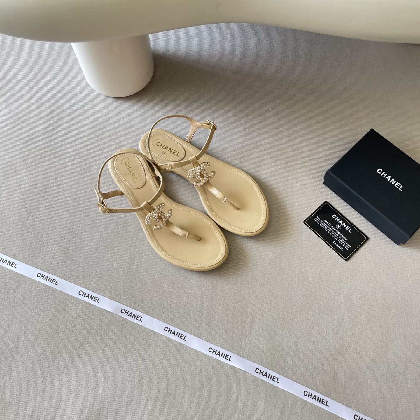 Chanel Double C Camellia Sandals - Image 3