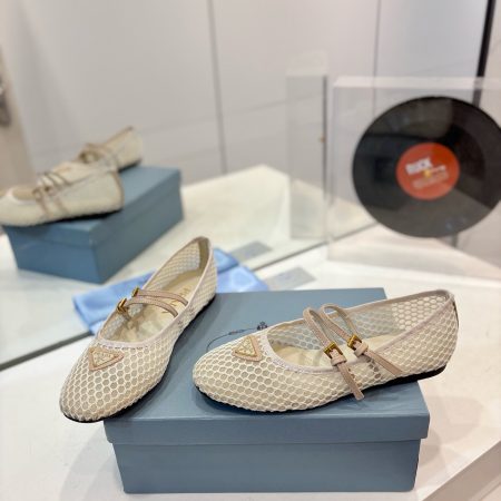 Prada Macramé mesh Mary Jane flats - Image 6