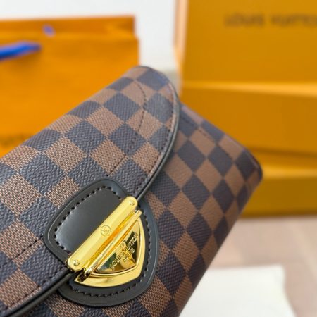 LV Monogram Leather Beverly Clutch - Image 5