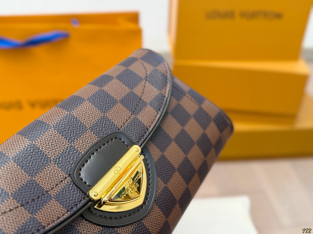 LV Monogram Leather Beverly Clutch - Image 5