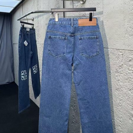 Loewe Anagram Baggy Jeans in Denim Blue - Image 2