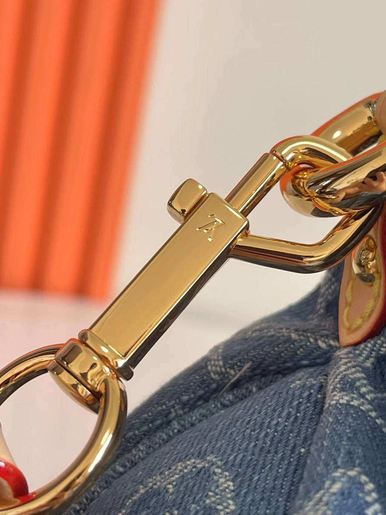 LV Monogram Denim Mini Pleaty Shoulder Bag - Image 6