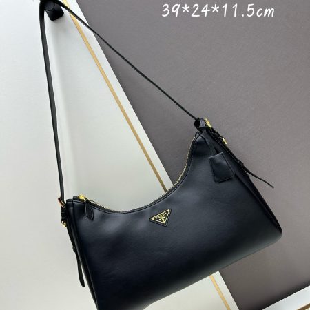 PRADA hobo classic simple triangle logo shoulder bag