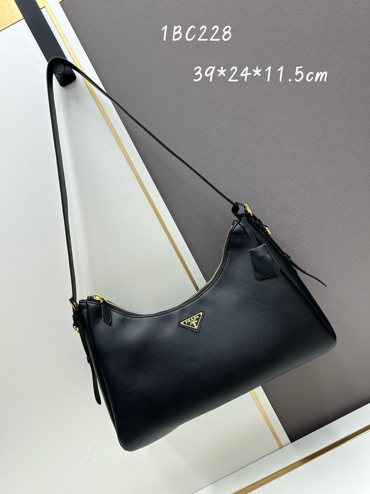 PRADA hobo classic simple triangle logo shoulder bag - Image 1