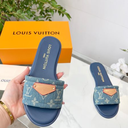 LV Denim Classic Printed Sandals - Image 5