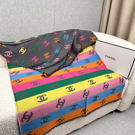 Chanel Cashmere Scarf, Multicolour, Cashmere - Image 3