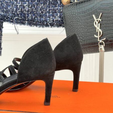 Hermès Kelly Buckle Thin-Strap Kitten-Heel Sandals - Image 6