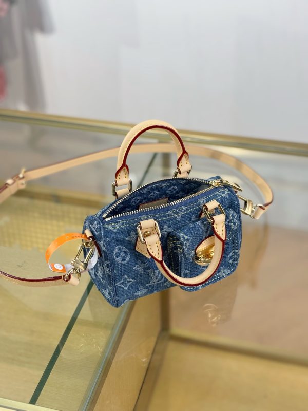 LV Nano Speedy Monogram Denim Bag