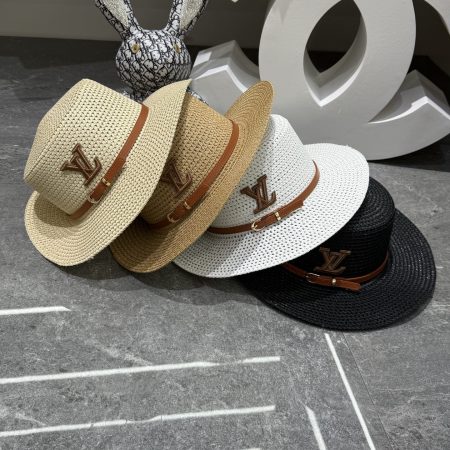 LV Flat-Top Straw Ha - Image 1