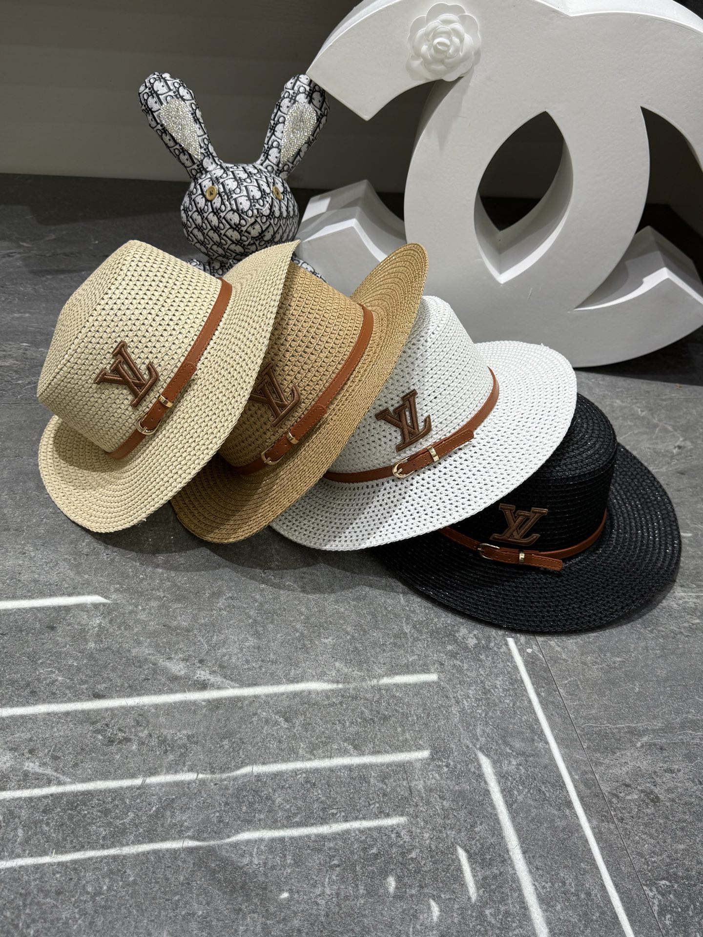 LV Flat-Top Straw Ha - Image 1