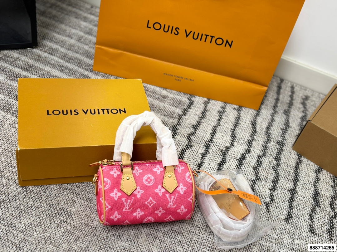LV Speedy Denim Bag - Image 4