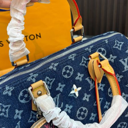 LV Denim Pillow Bag - Image 8