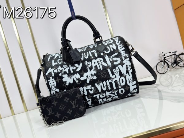 LV Speedy 30 Graffiti Pillow Bag