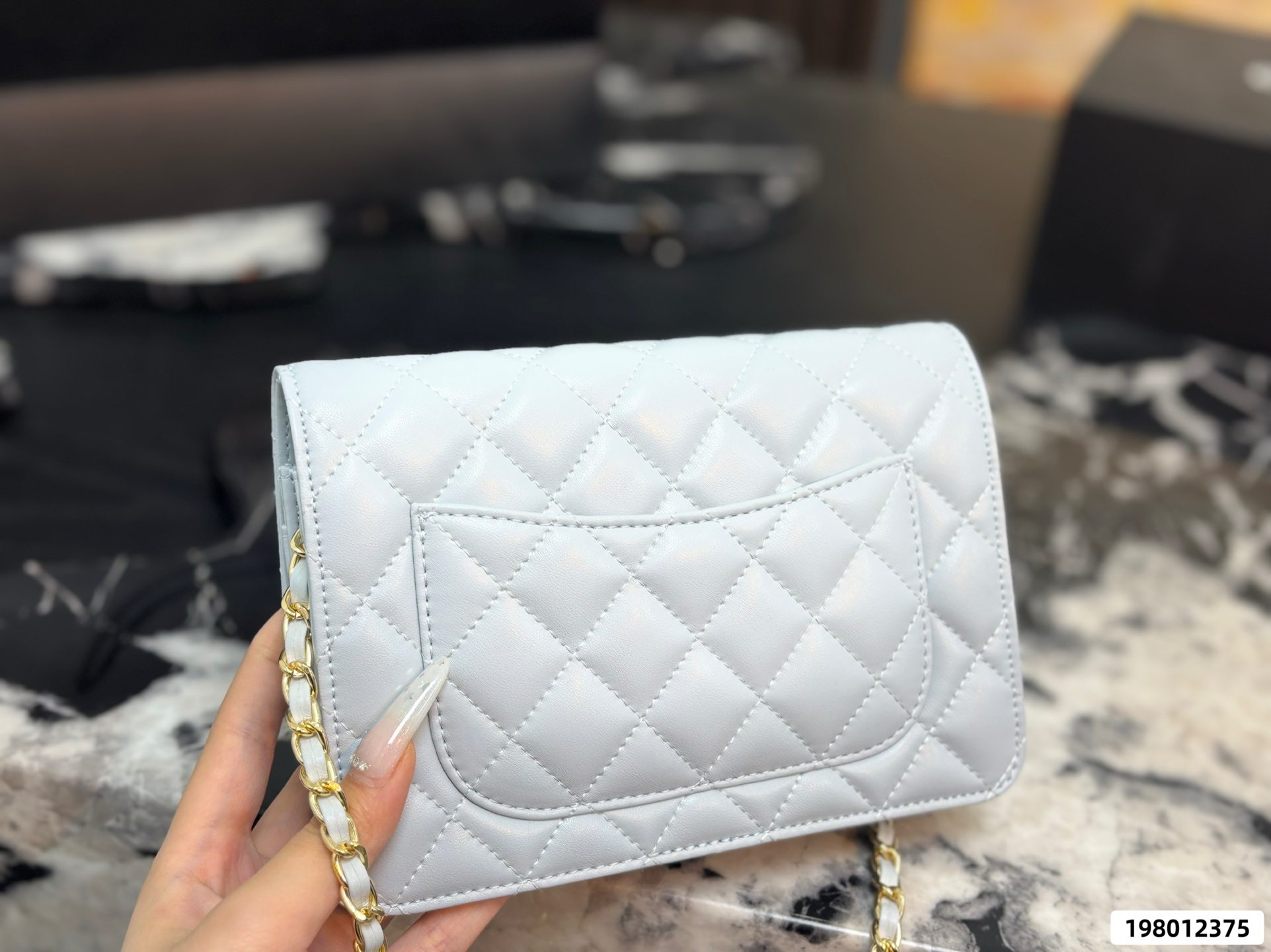 Chanel WOC Badge Chain Clutch - Image 9