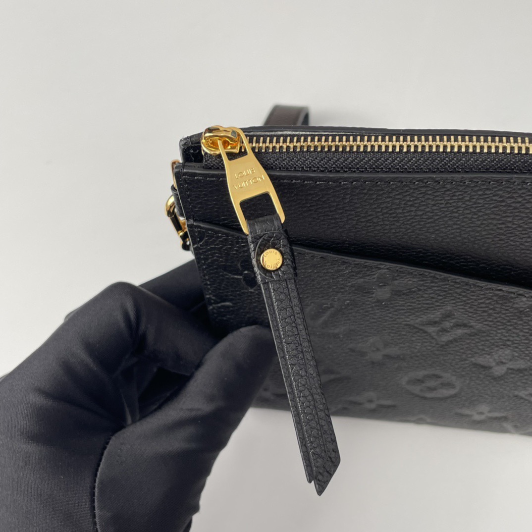 LV Daily Pouch Monogram Empreinte Pochette Mélanie MM Black - Image 7