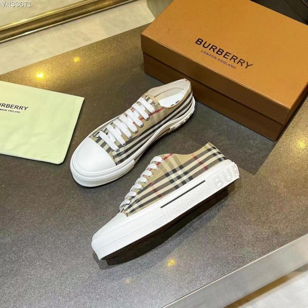 Burberry Men's Jack Check Low Top Tennis Sneakers