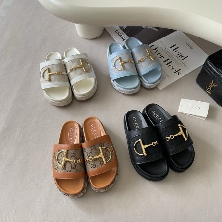 Gucci 26P G-Buckle Chunky-Soled Slippers - Image 2