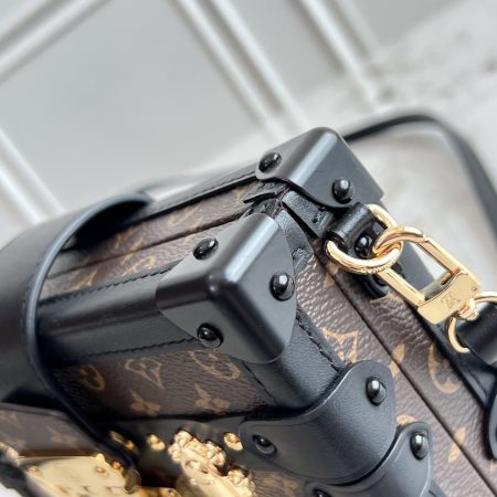 LV Petite Malle Monogram Canvas Bag in Brown M44199 - Image 6