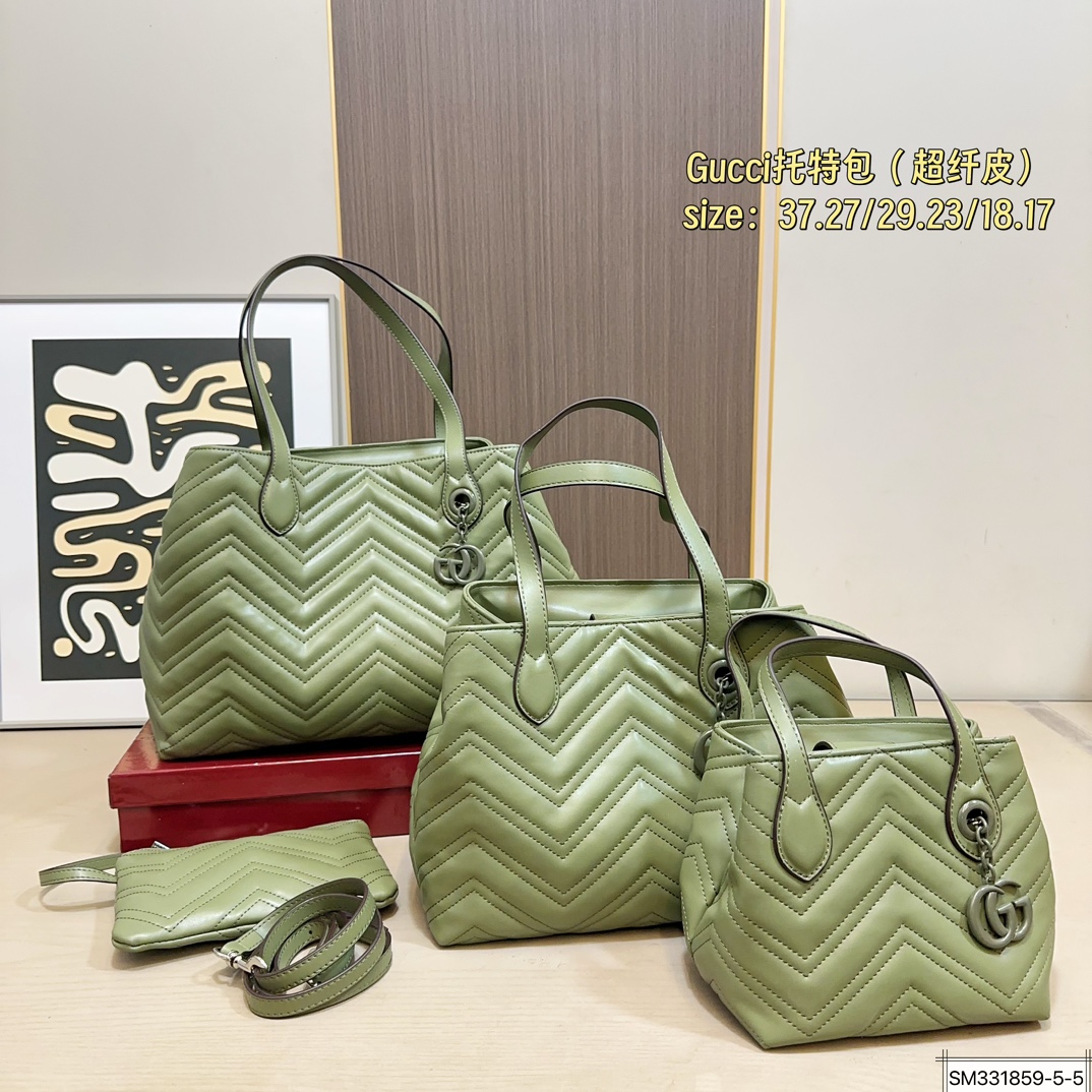 Gucci Gg Marmont Quilted Tote Bag - Image 3