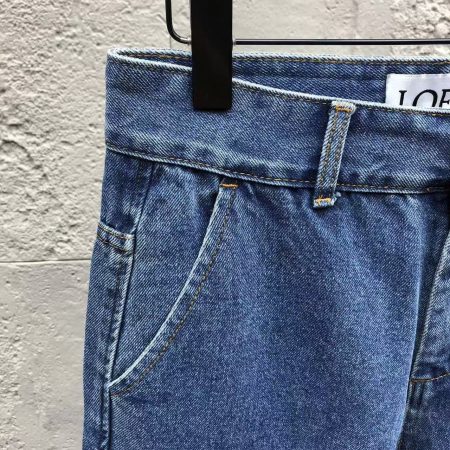 Loewe Anagram Baggy Jeans in Denim Blue - Image 3