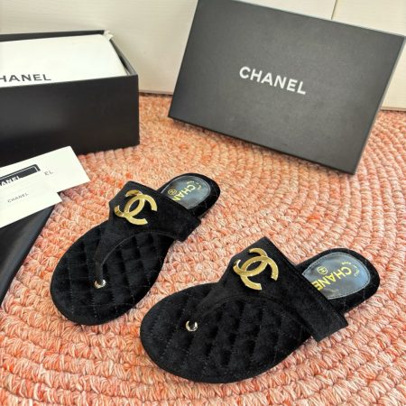 Chanel CC Logo Thong Sandals - Image 8