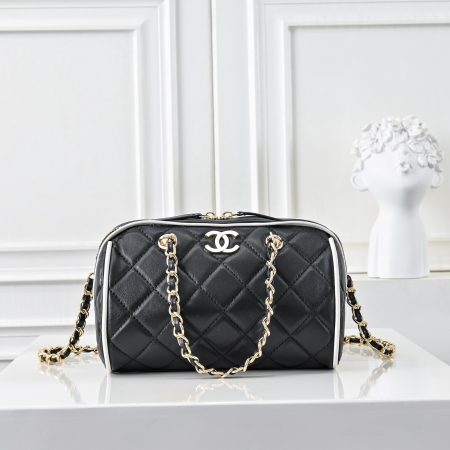 Chanel Matelasse Drum Mini Boston Bag