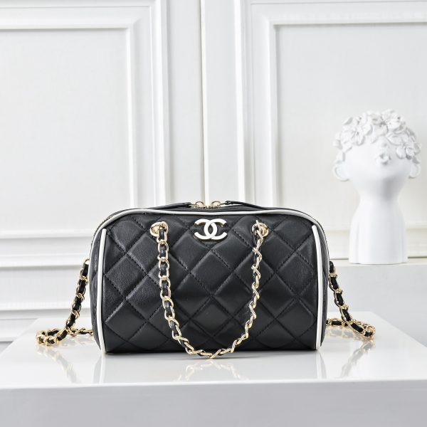 Chanel Matelasse Drum Mini Boston Bag