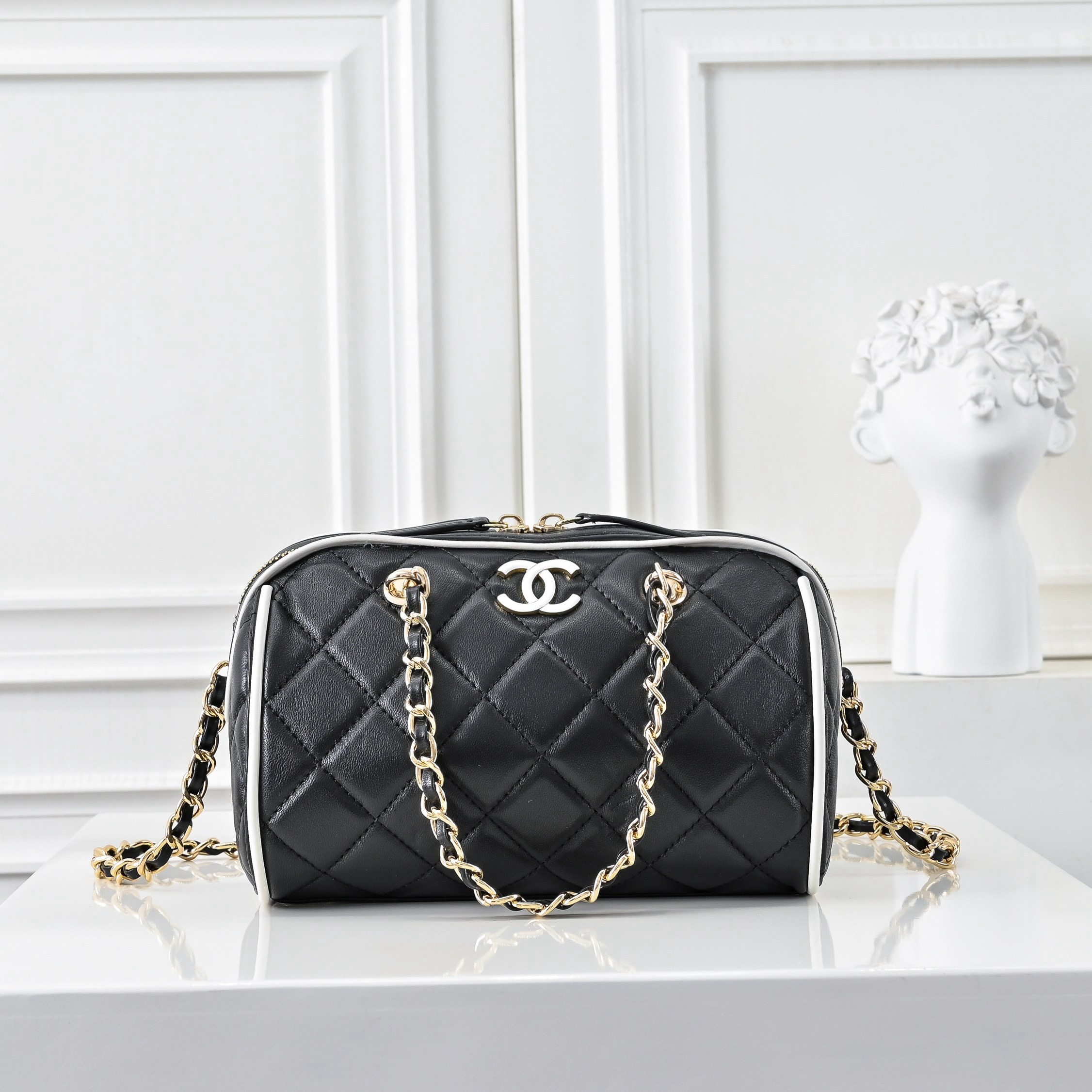 Chanel Matelasse Drum Mini Boston Bag - Image 1