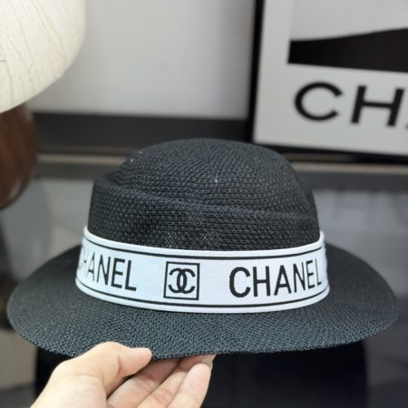 Chanel Flat-Brimmed Straw Hat - Image 6