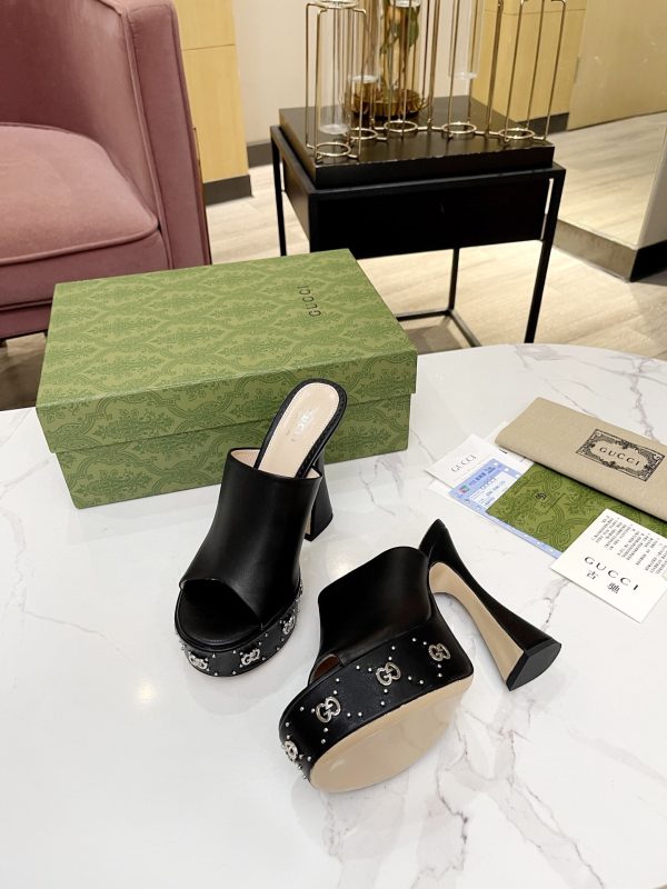 Gucci GG platform mules