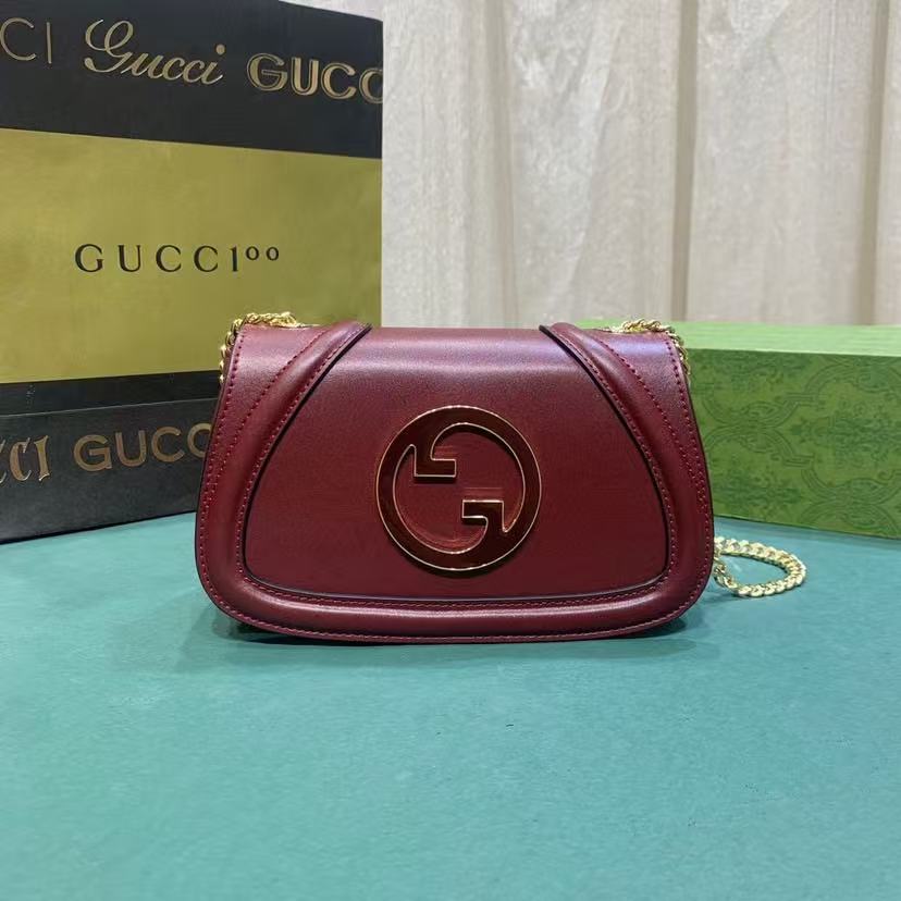 Gucci Blondie Shoulder Bag in Rosso Ancora Red - Image 1