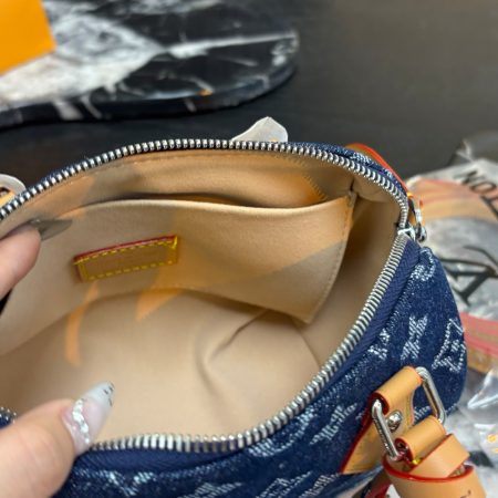 LV Denim Pillow Bag - Image 9