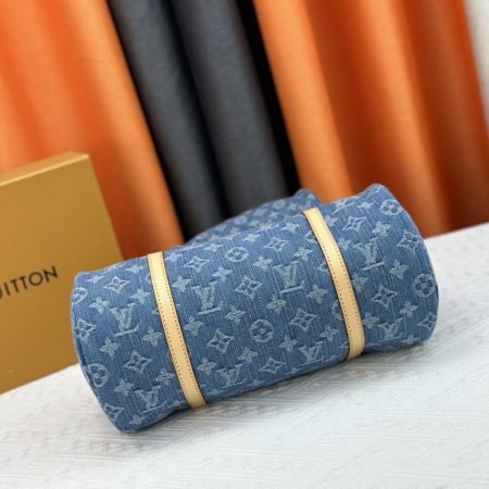 LV Papillon Denim Speedy Bandouliere Bag - Image 3