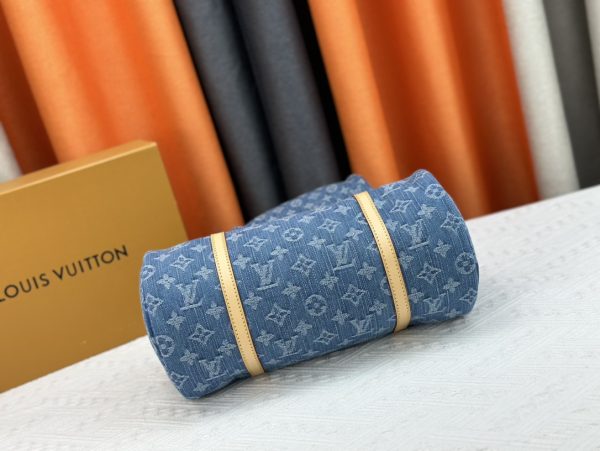LV Papillon Denim Speedy Bandouliere Bag