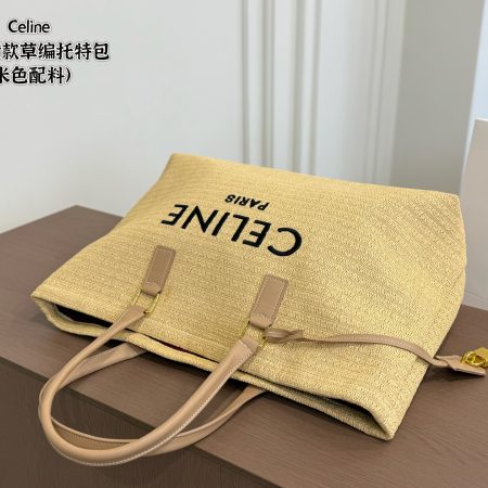 Céline Straw Tote Bag - Image 9