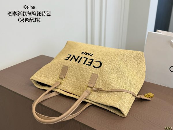 Céline Straw Tote Bag