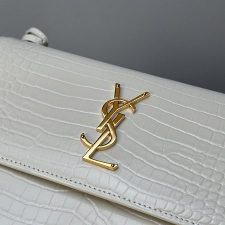 Saint Laurent YSL Sunset Medium in Crocodile-Embossed - Image 6