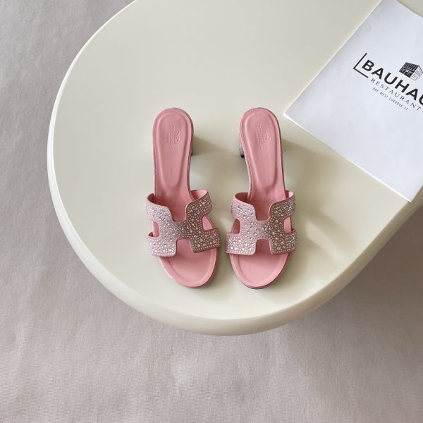 Hermès Rhinestone High-Heel Sandals
