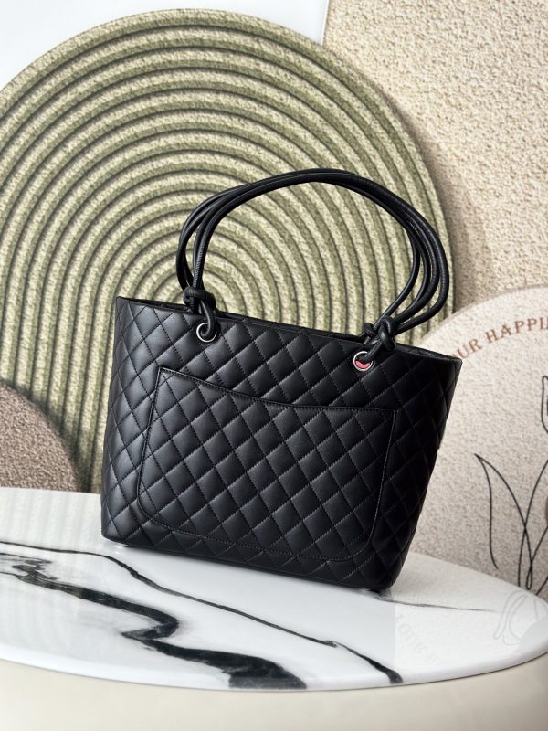 Chanel Vintage Black Cambon Ohanel Tote Bag