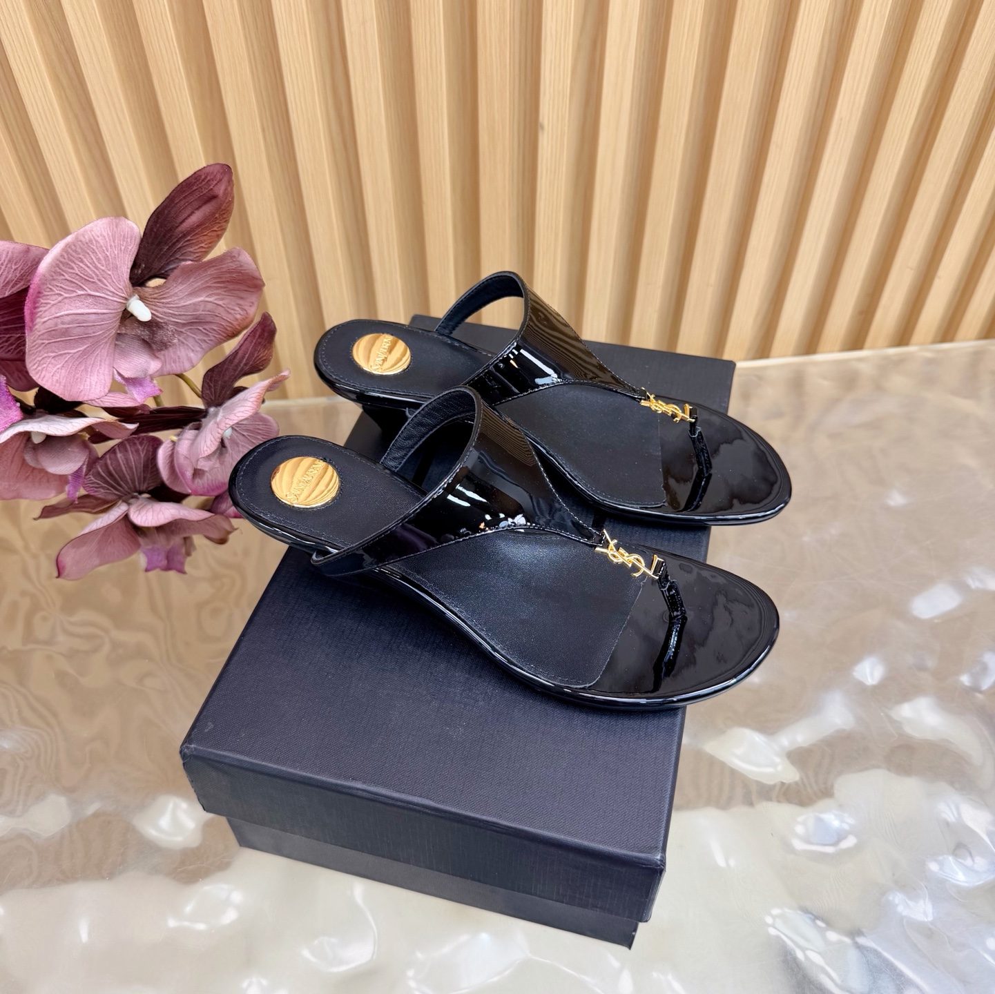 YSL Soft Thong Sandals - Image 2