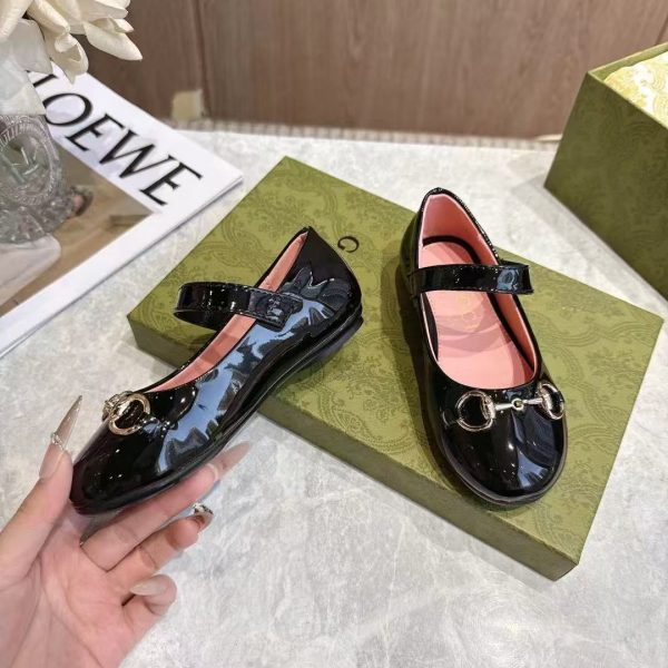 Gucci Kids Horsebit Ballet Flats