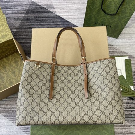 Gucci GG Emblem Large Tote Bag