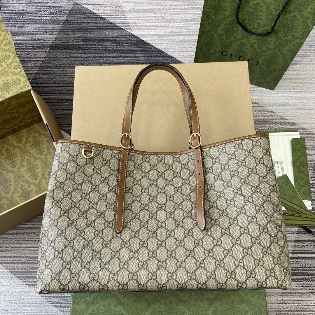 Gucci GG Emblem Large Tote Bag - Image 1