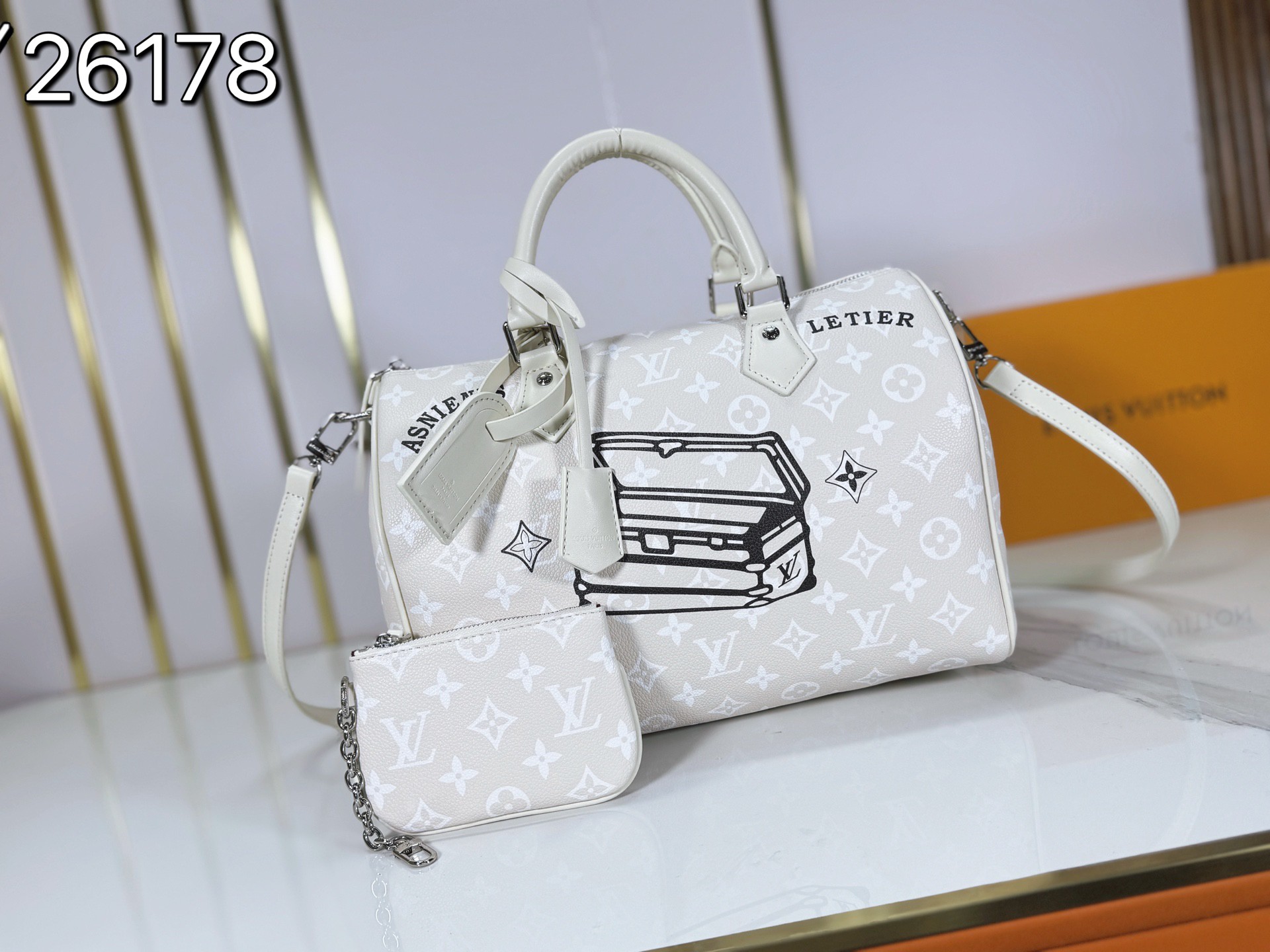 LV Speedy 30 Graffiti Pillow Bag - Image 8