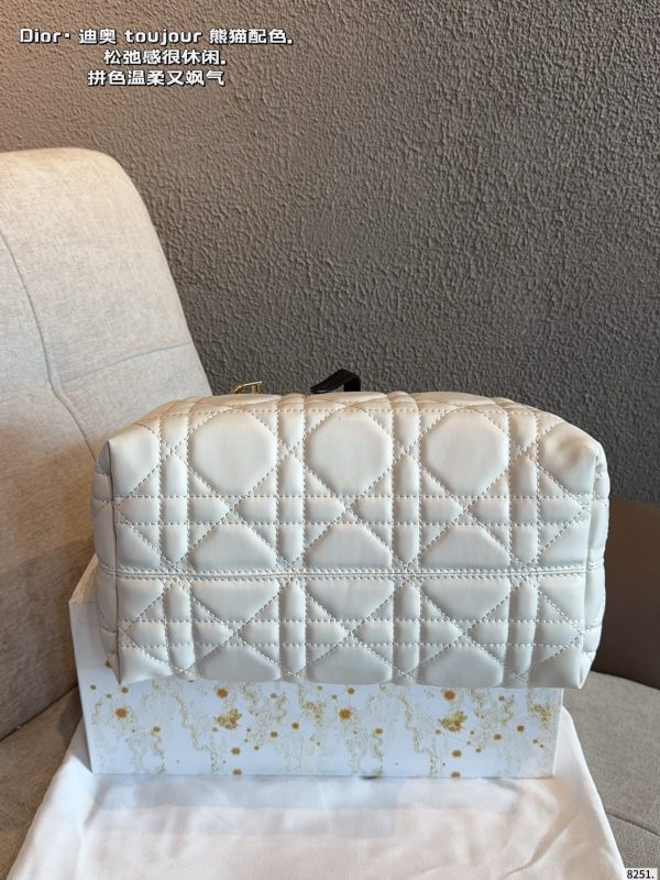 Dior Toujours White Macrocannage Bag